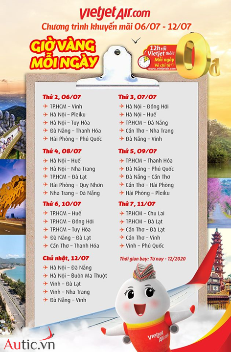 Chương trình khuyến mại 0đ của Vietjet